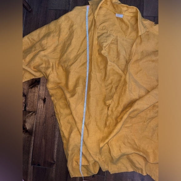 POSSE 100% Linen Golden Yellow One Size Coverup - Picture 6 of 7